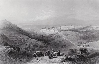 El Monte de los Olivos y Jerusalén, desde el noreste de William H. Bartlett