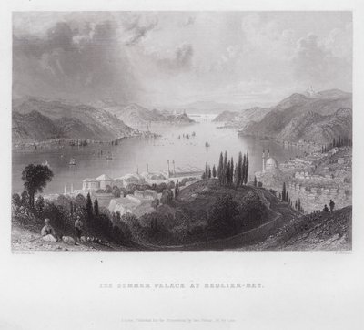 El Palacio de Verano en Beglier-Bey (grabado) de William H. Bartlett