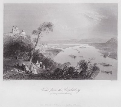 Vista desde el Leopoldsberg, mirando hacia Kloster Neuburg de William H. Bartlett