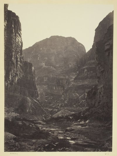 Cañón de Kanab Wash, Río Colorado, mirando al sur, 1872 de William H. Bell