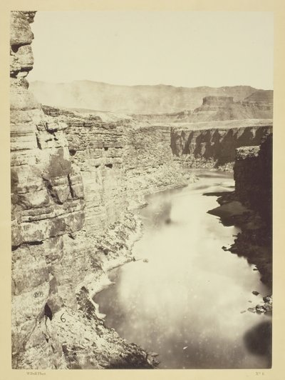 Gran Cañón, Río Colorado, cerca de Paria Creek, mirando al oeste, 1872 de William H. Bell