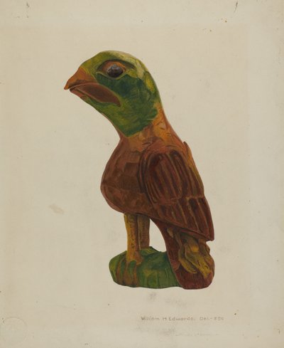 Pájaro tallado alemán de Pensilvania, c. 1939 de William H Edwards