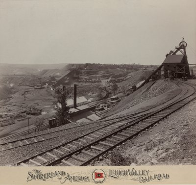 Knickerbocker Colliery cerca de Shenandoah, Lehigh Valley Railroad de William H. Rau
