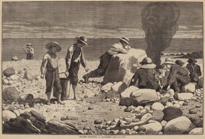 Bocetos en la Playa - Una Horneada de Almejas de William H. Redding after Winslow Homer