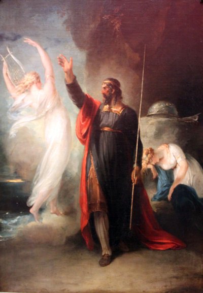 Alemán: Prospero und Ariel Prospero and Ariel (de "La Tempestad" de Shakespeare) de William Hamilton