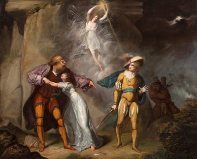 Escena de "La Tempestad", c.1790 (óleo sobre lienzo) de William Hamilton