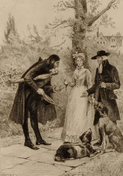 Sin título (pareja conociendo a un hombre) de William Harry Warren Bicknell