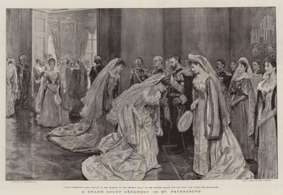Una gran ceremonia en la corte en San Petersburgo de William Hatherell
