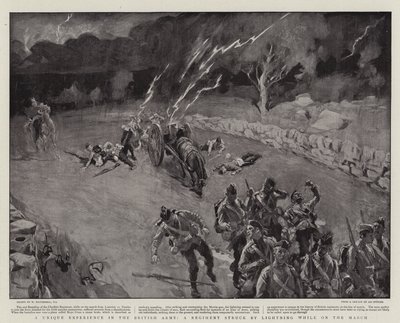 Una experiencia única en el ejército británico, un regimiento alcanzado por un rayo mientras marchaba de William Hatherell