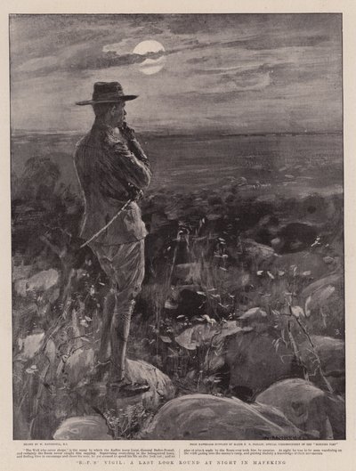 La vigilia de B-P, una última mirada nocturna en Mafeking de William Hatherell