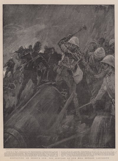 Destruyendo el arma de un enemigo, la sorpresa de Gun Hill fuera de Ladysmith de William Hatherell