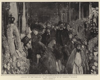 Mirando las coronas en los claustros de San Jorge, Windsor de William Hatherell