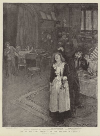 El Trilby del Sr. Du Maurier en el Teatro Haymarket de William Hatherell