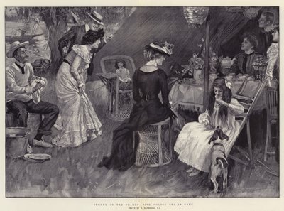 Verano en el Támesis, té de las cinco en el campamento de William Hatherell