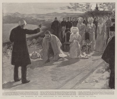 La bendición al concluir el servicio en el Monte de los Olivos de William Hatherell