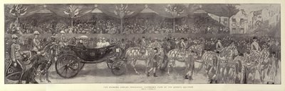 La Procesión del Jubileo de Diamante, Vista panorámica del Equipaje de la Reina de William Hatherell