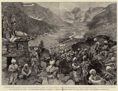 La evacuación de Tirah, la acción de la retaguardia el 13 de diciembre durante la marcha por el valle del río Bara, el equipaje en dificultades de William Hatherell
