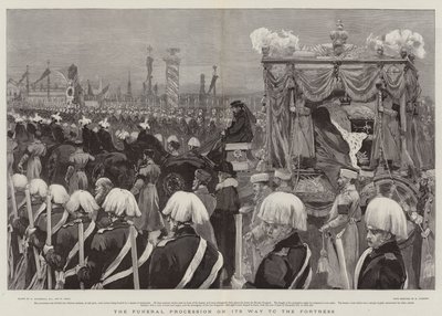 El cortejo fúnebre en su camino a la fortaleza de William Hatherell