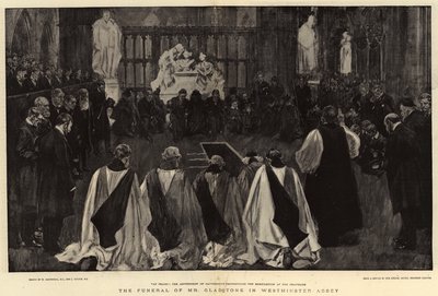 El funeral del Sr. Gladstone en la Abadía de Westminster de William Hatherell