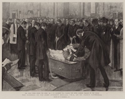 El funeral de Sir John Everett Millais, PRA, en la Catedral de San Pablo de William Hatherell