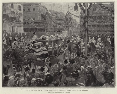 El carruaje del Príncipe de Gales pasando por Cockspur Street de William Hatherell