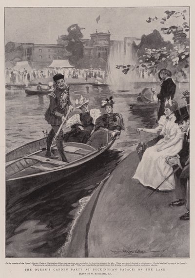 La fiesta en el jardín de la Reina en el Palacio de Buckingham, en el lago de William Hatherell