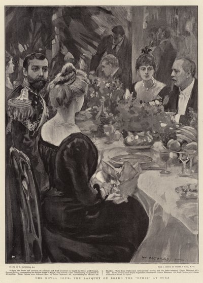 El Tour Real, el Banquete a Bordo del Ophir en Suez de William Hatherell