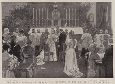 La Boda Real en Viena, la Ceremonia en la Capilla del Hofburg de William Hatherell