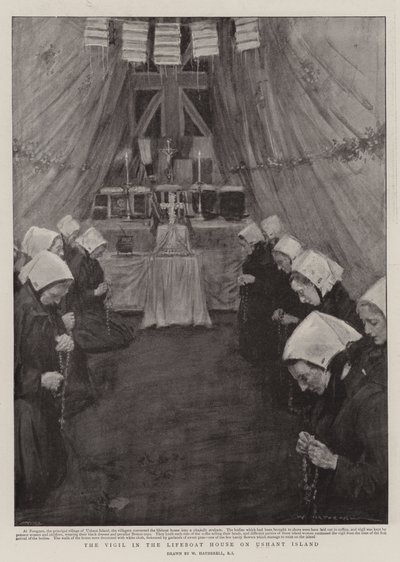 La vigilia en la casa del bote salvavidas en la isla de Ushant de William Hatherell