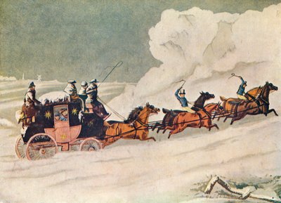 El Correo de Devonport Cerca de Amesbury de William Havell