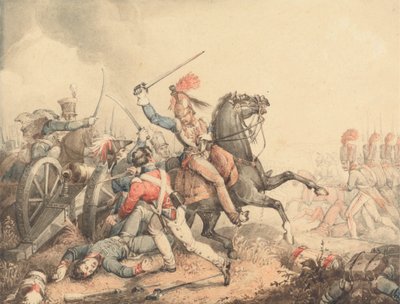Un episodio de la batalla de Waterloo de William Heath