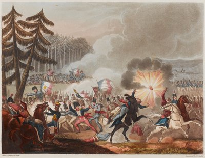 Batalla de Barrosa el 5 de marzo de 1811, grabado por J.C. Stadler, publicado en 1818 de William Heath