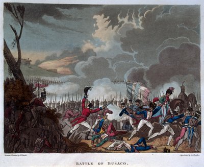 Batalla de Busaco el 27 de septiembre de 1810, grabado por J.C. Stadler, publicado en 1818 de William Heath