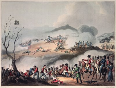 Batalla de Orthes, 27 de febrero de 1814, grabado por Daniel Havell de William Heath