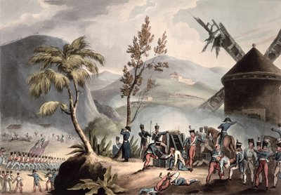 Batalla de Roleia, 17 de agosto de 1808, grabado por Thomas Sutherland (aguafuerte) de William Heath