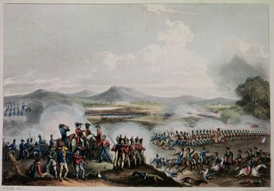 Batalla de Talavera, 28 de julio de 1809, grabado por Thomas Sutherland (n. c.1785) de William Heath