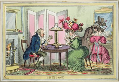 Cribbage, publicado por Thomas McLean, Londres de William Heath