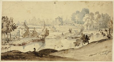 Glasnevin, cerca de Dublín (anverso); Boceto de traje de hombre (reverso) de William Heath