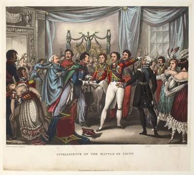 Inteligencia de la Batalla de Ligny, aguafuerte de J.C. Stadler, pub. por Tegg, abril 1818 de William Heath