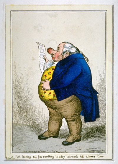 Solo buscando algo para calmar mi estómago hasta la hora de la cena, 1830 de William Heath