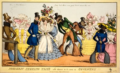 Los Modernos Mirones que merecen ser enviados a Coventry, c.1829 de William Heath