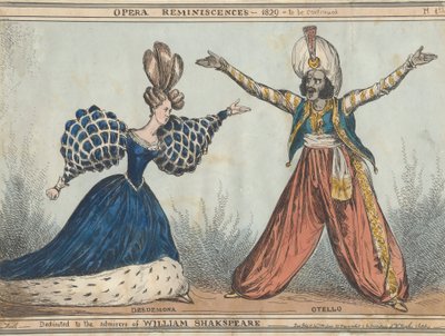 Reminiscencias de la ópera: Desdémona y Otelo de William Heath