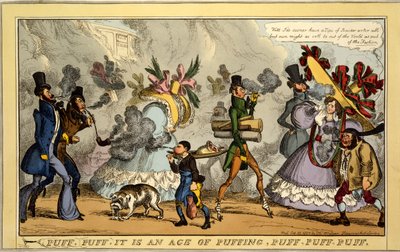 Puff, Puff, es una era de soplidos, Puff, Puff, Puff, pub. Thos. McLean, Londres, 1827 de William Heath