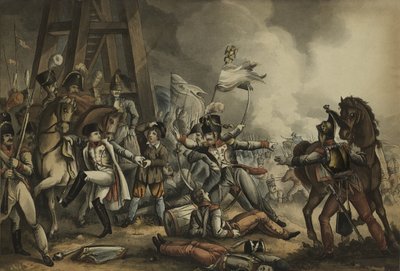 Sálvese quien pueda, o Cada uno por sí mismo, aguafuerte de Thomas Sutherland, publicado por James Jenkins, 1 de mayo de 1816 de William Heath