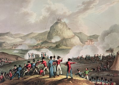 Sitio de San Sebastián, julio de 1813, grabado por Thomas Sutherland de William Heath