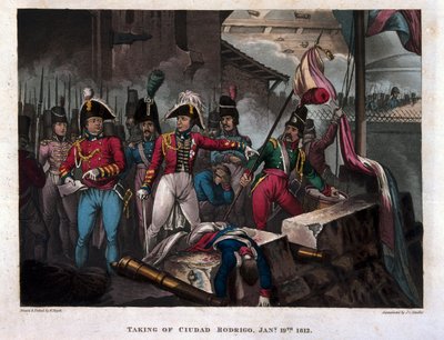 Toma de Ciudad Rodrigo el 19 de enero de 1812, publicado en 1818 de William Heath