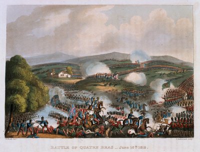 La Batalla de Quatre Bras el 16 de junio de 1815, grabado por Thomas Sutherland, 1815 de William Heath