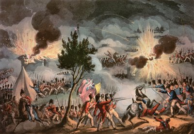 La salida de Bayona, a las tres de la mañana, el 14 de abril de 1814, grabado por Thomas Sutherland de William Heath