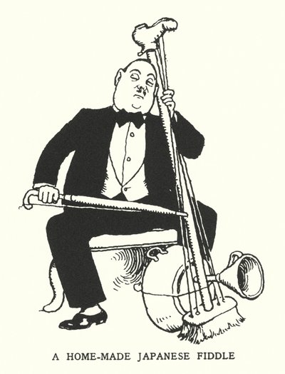 Un violín japonés casero de William Heath Robinson