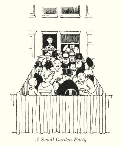 Una pequeña fiesta en el jardín de William Heath Robinson